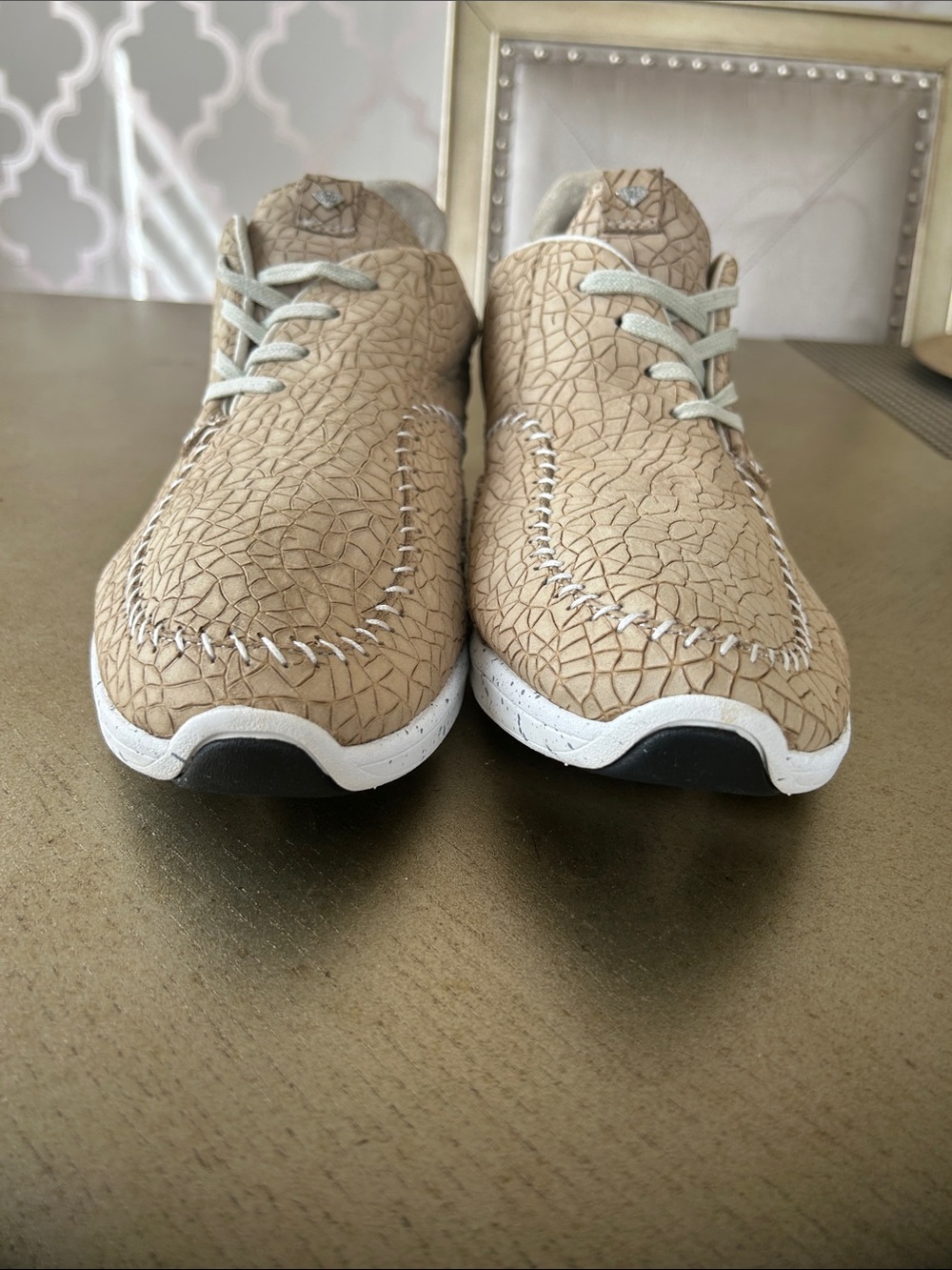 Diamond Supply Co. Beige Textured Athletic Sneakers